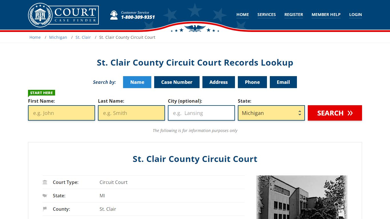 St. Clair County Circuit Court Records Lookup - CourtCaseFinder.com